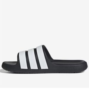 Adidas Classic Black and White Slides Unisex (M -10),(W-11)